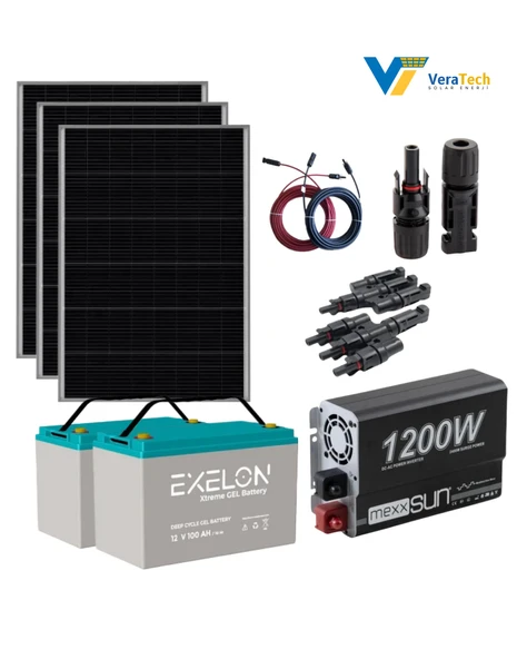 VeraTech Solar Güneş Enerjisi Bahçe Evi Mini Buzdolabı Paketi ürün görseli 1