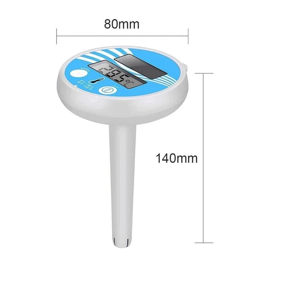 Solar Termometre Yüzme Havuzu İçin + PH Metre - Resim 3