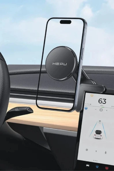 Hepu HP-A38 Magsafe Araç İçi Telefon Tutucu - Tesla/Merkezi Ekran Uyumlu, 360 Dönebilir Güçlü Mıknatıslı ürün görseli 1