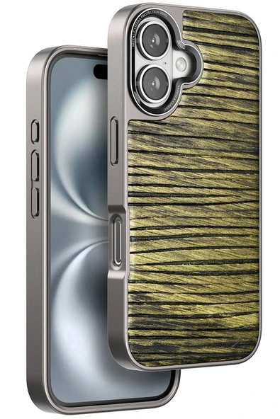 iPhone 16 Wave Kapak - Koyu Kahve-(5796) ürün görseli 1