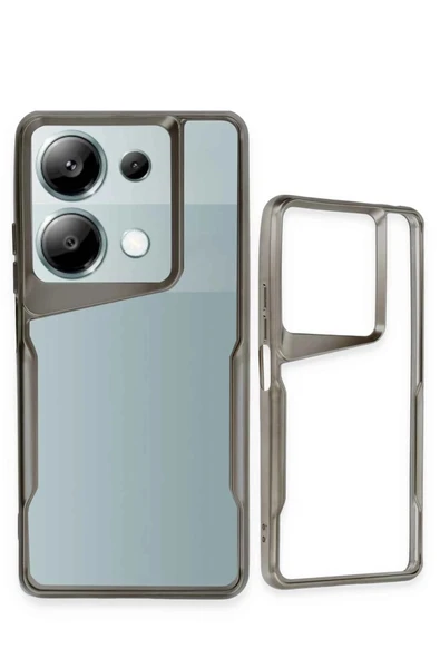 Xiaomi Redmi Note 13 Pro 4G Kılıf Boyi Silikon Kapak - Gümüş-(5796) - Resim 3