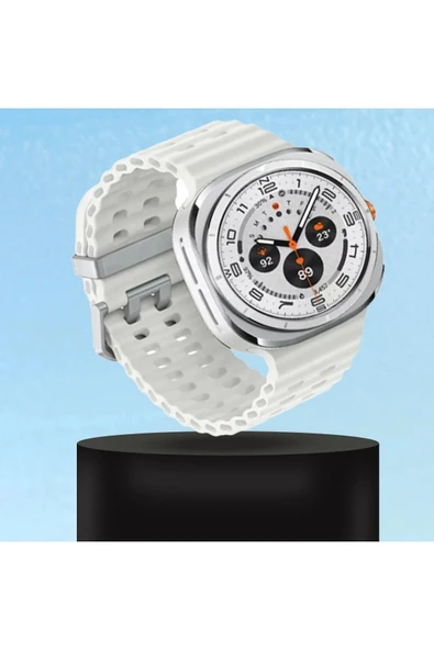 Watch 7 Ultra KR417 Rug Silikon Kordon - Koyu Yeşil-(5796) - Resim 2