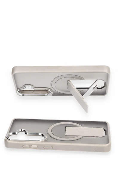 Samsung Galaxy S24 Tork Magsafe Standlı Kapak - Siyah-(5796) - Resim 3