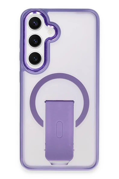 Samsung Galaxy S24 Tork Magsafe Standlı Kapak - Derin Mor-(5796) ürün görseli 1