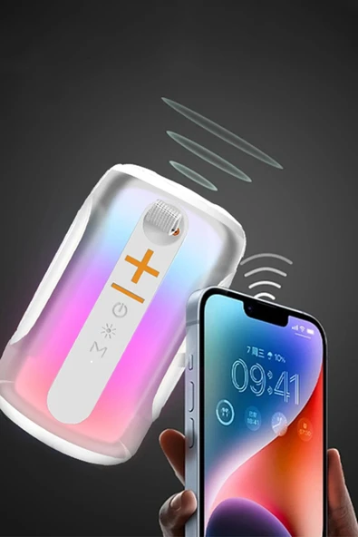 Pluse 8 RGB Kablosuz Hoparlör - Siyah-(5796) - Resim 3