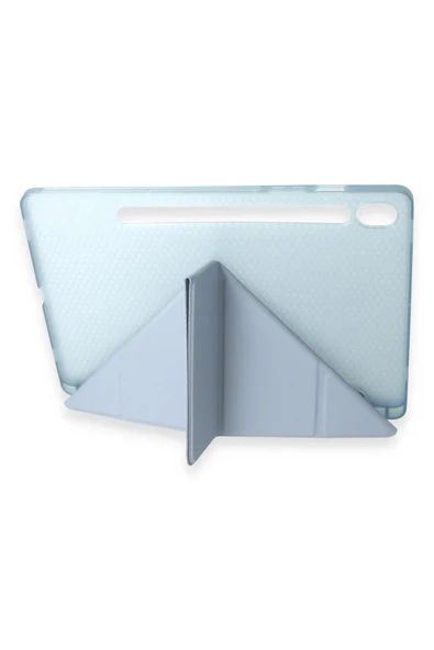 Samsung Galaxy Tab A9 Kılıf Kalemlikli Mars Tablet Kılıfı - Mavi-(5796) - Resim 3