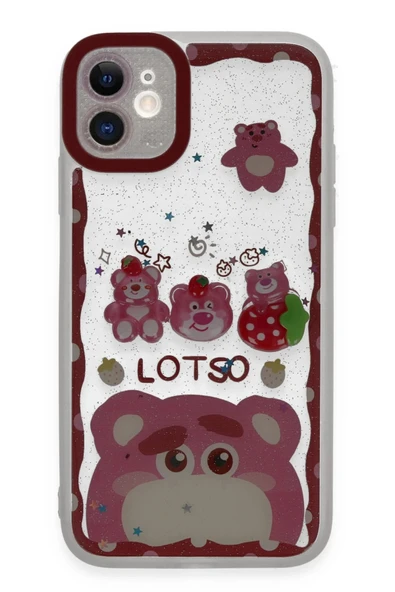 iPhone 11 Kılıf Sweet Desenli Silikon Kapak - Pembe-(5796) ürün görseli 1