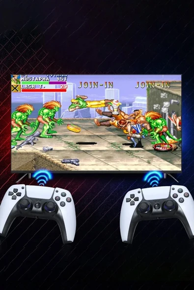 Y5 64GB Android Dual Pad 4K Game Stick - Beyaz-(5796) - Resim 3