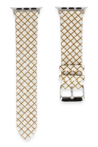 Apple Watch 42mm Karo Motif Kordon - Mavi-(5796) ürün görseli 1