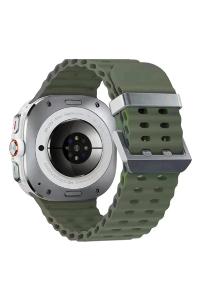 Watch 7 Ultra KR417 Rug Silikon Kordon - Koyu Yeşil-(5796) ürün görseli 1