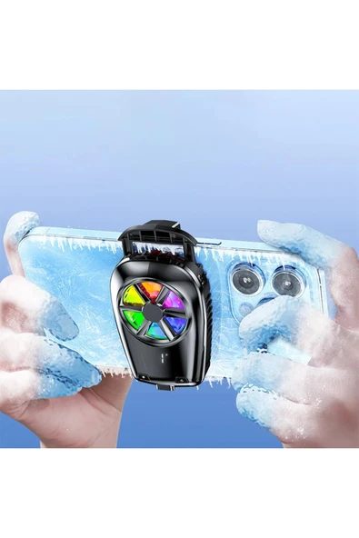 X110 Radyatör Telefon Soğutucu Fan - Siyah-(5796) - Resim 2