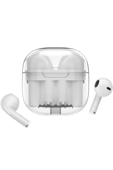 LS-09 Bluetooth 5.3 TWS Kablosuz Airpods Kulaklık - Gümüş-(5796) ürün görseli 1