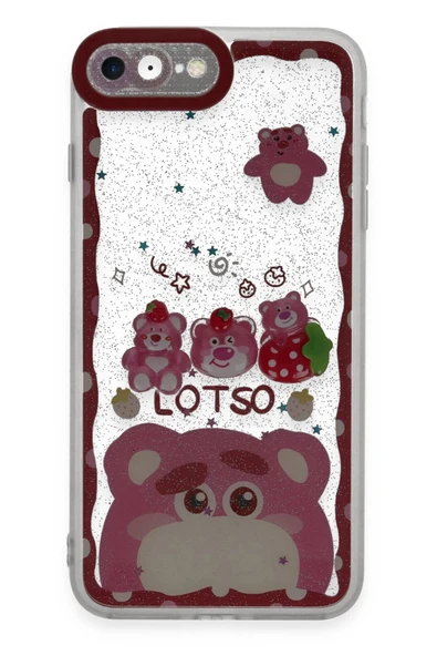 iPhone 7 Kılıf Sweet Desenli Silikon Kapak - Pembe-(5796) ürün görseli 1