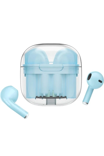 LS-09 Bluetooth 5.3 TWS Kablosuz Airpods Kulaklık - Mavi-(5796) ürün görseli 1