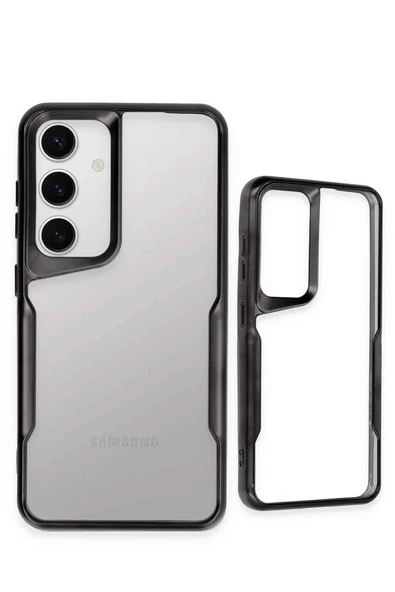 Samsung Galaxy S24 Kılıf Boyi Silikon Kapak - Siyah-(5796) - Resim 3