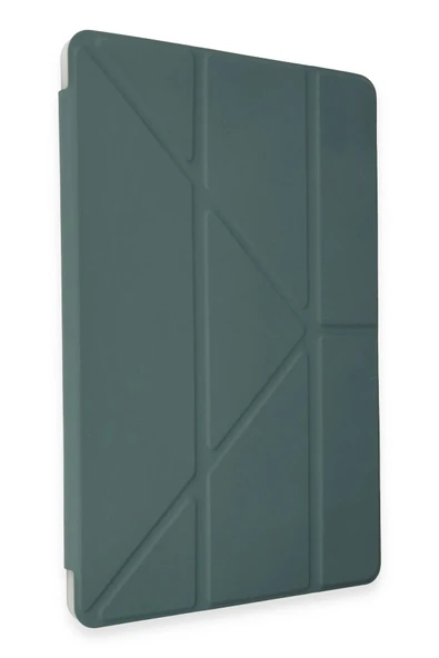 Huawei Honor Pad 9 Kılıf Kalemlikli Mars Tablet Kılıfı - Koyu Yeşil-(5796) - Resim 2