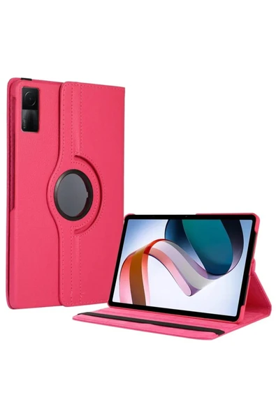 Xiaomi Redmi Pad SE 4G Kılıf 360 Tablet Deri Kılıf - Pembe-(5796) - Resim 3