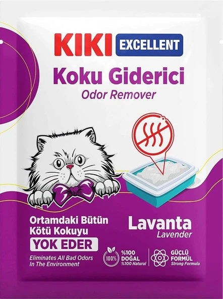 Kiki Excellent Kedi Kumu Koku Giderici -Lavanta Kokulu 25 Gr. ürün görseli 1