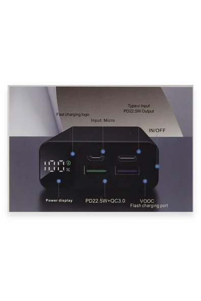 Yosonda A51 20.000 mAh Powerbank - Mavi-(5796) - Resim 4