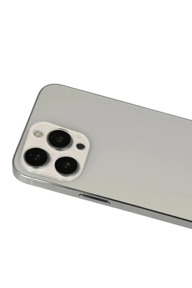 iPhone 13 Pro Max Rainbow Kamera Lens Koruma Cam - Beyaz-(5796) ürün görseli 1