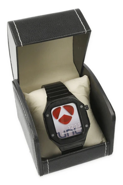 Apple Watch 45mm KR409 Metal Kordon - Siyah-(5796) ürün görseli 1