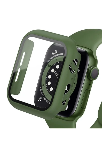 Apple Watch Ultra 49mm Camlı Kasa Ekran Koruyucu - Koyu Yeşil-(5796) ürün görseli 1
