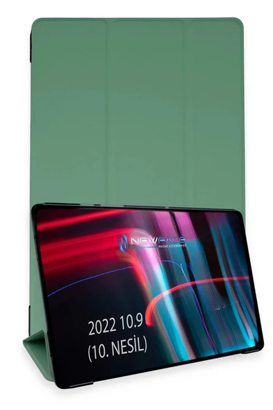 iPad 2022 10.9 (10.nesil) Kılıf Tablet Smart Kılıf - Koyu Yeşil-(5796) ürün görseli 1
