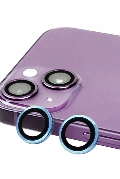 iPhone 14 Plus Raze Metal Kamera Lens - Mavi-(5796) ürün görseli 1