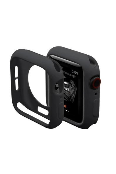 Apple Watch 38mm Silikon Alt Kasa - Siyah-(5796) ürün görseli 1