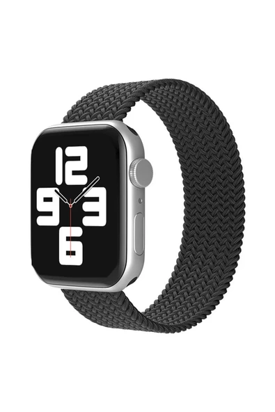 Apple Watch 38mm Ayarlı Solo Silikon Kordon - Siyah-(5796) ürün görseli 1