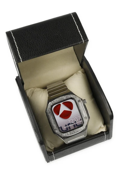 Apple Watch 45mm KR409 Metal Kordon - Gümüş-(5796) ürün görseli 1