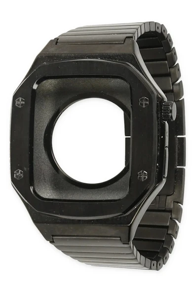 Apple Watch 45mm KR409 Metal Kordon - Siyah-(5796) - Resim 2