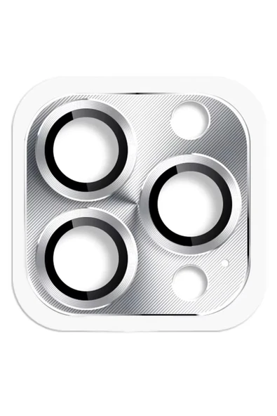 iPhone 16 Pro Max Pers Alüminyum Kamera Lens - Gümüş-(5796) ürün görseli 1