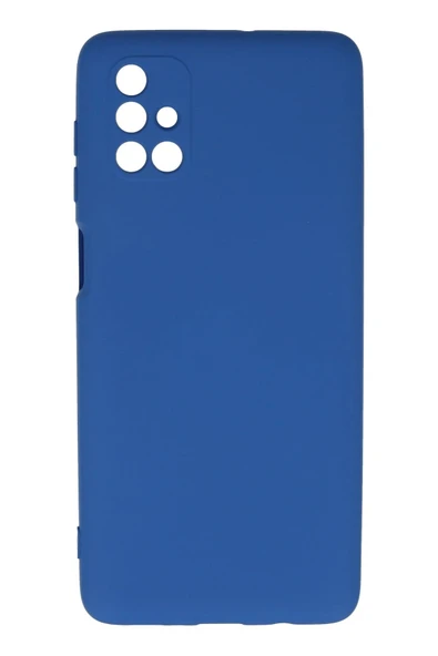 Samsung Galaxy M51 Kılıf Nano içi Kadife Silikon - Mavi-(5796) ürün görseli 1