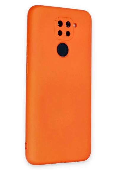 Xiaomi Redmi Note 9 Kılıf Nano içi Kadife Silikon - Turuncu-(5796) - Resim 3