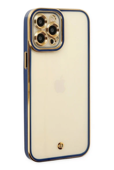 iPhone 12 Pro Max Kılıf Liva Lens Silikon - Mavi-(5796) ürün görseli 1