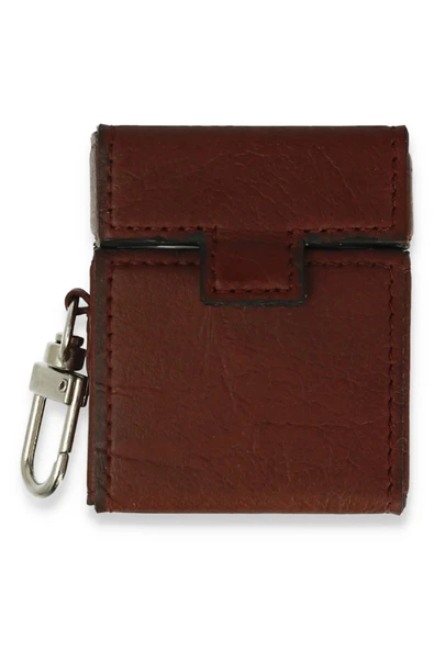 Airpods 2 (2.nesil) Deri Kılıf - Bordo-(5796) ürün görseli 1