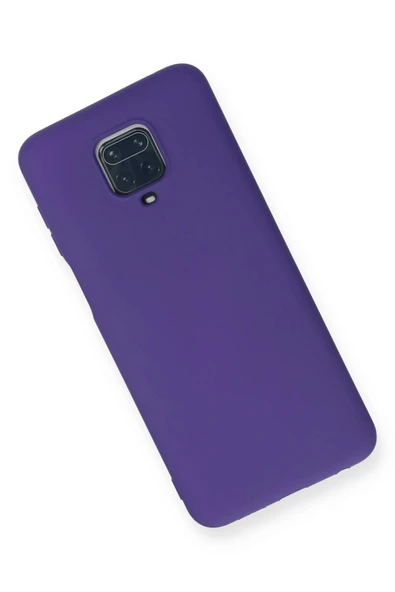 Xiaomi Redmi Note 9 Pro Kılıf Nano içi Kadife Silikon - Mor-(5796) - Resim 3