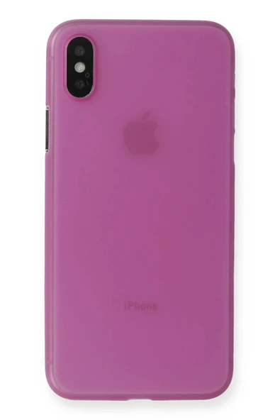 iPhone XS Max Kılıf PP Ultra İnce Kapak - Pembe-(5796) ürün görseli 1