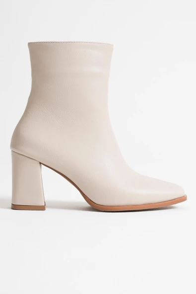 Osum Kadın Bej Topuklu Bot - Resim 2