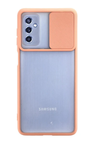 Samsung Galaxy M52 5G Kılıf Palm Buzlu Kamera Sürgülü Silikon - Pembe-(5796) ürün görseli 1