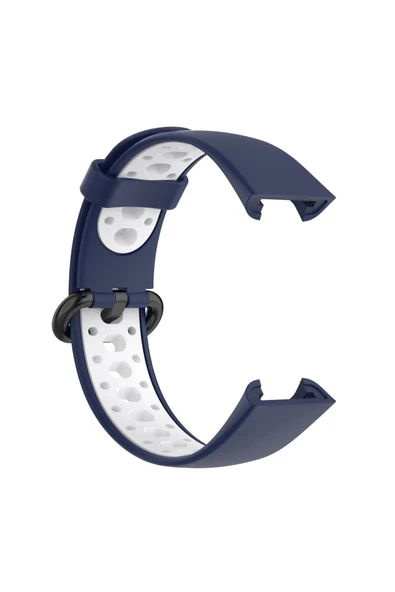 Xiaomi Redmi Watch 2 Spor Delikli Kordon - Lacivert-Beyaz-(5796) - Resim 4