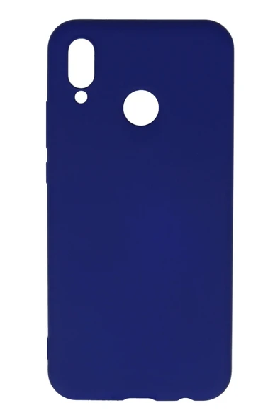 Huawei P20 Lite Kılıf Nano içi Kadife Silikon - Koyu Mavi-(5796) ürün görseli 1