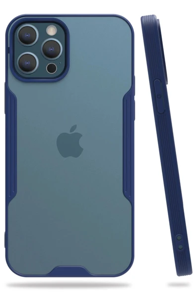 iPhone 12 Pro Max Kılıf Platin Silikon - Lacivert-(5796) ürün görseli 1