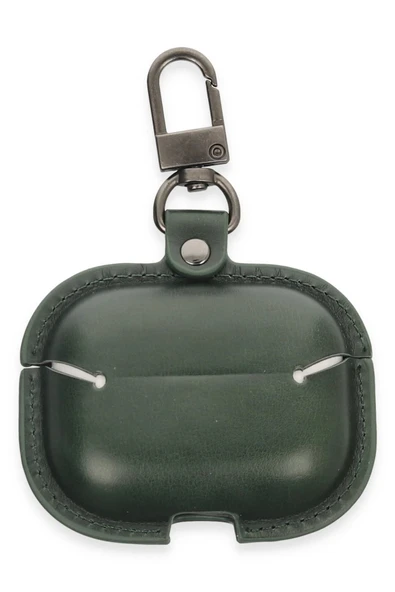 Airpods 3 (3.nesil) Çanta Deri Kılıf - Haki Yeşil-(5796) - Resim 2