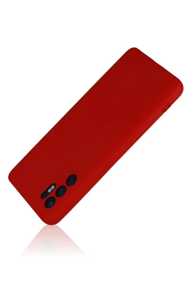 Oppo Reno 6 Kılıf Nano içi Kadife Silikon - Kırmızı-(5796) - Resim 3