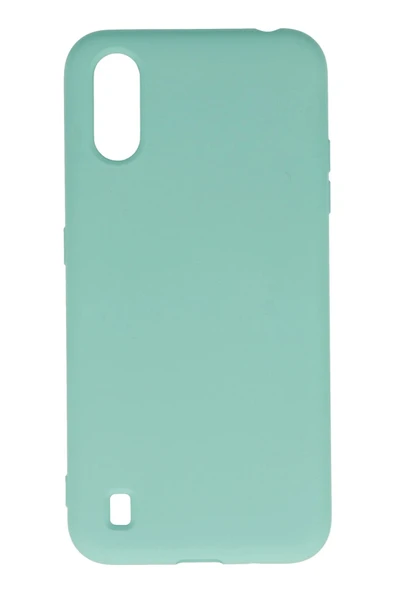 Samsung Galaxy A01 Kılıf Nano içi Kadife Silikon - Turkuaz-(5796) ürün görseli 1