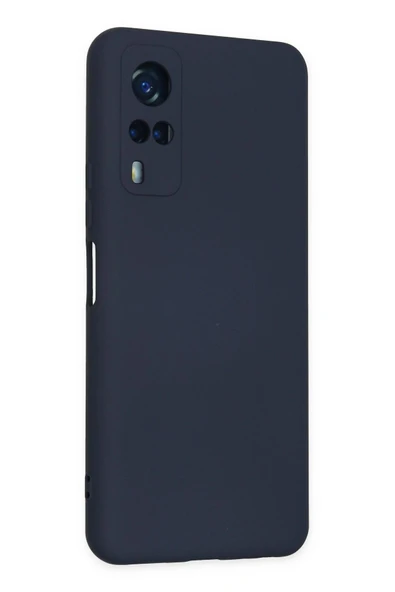 Vivo Y53S Kılıf Nano içi Kadife Silikon - Lacivert-(5796) - Resim 2