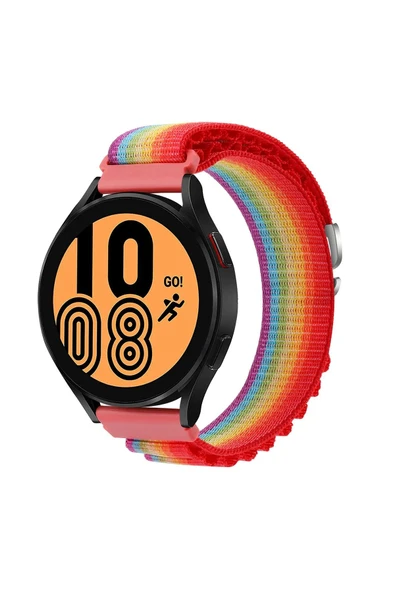 Watch 20mm KR410 Kumaş Kordon - Gökkuşağı 1-(5796) ürün görseli 1