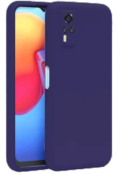 Vivo Y53S Kılıf Nano içi Kadife Silikon - Mor-(5796) - Resim 3